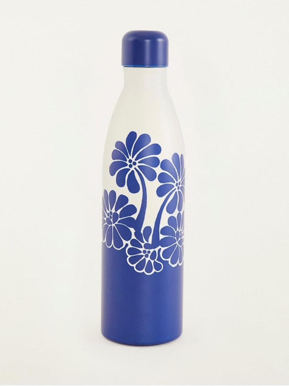 NEW FARM Rio Blue Palermo Insulated Stay Fresh Bottle Floral Stainless Steel 1L